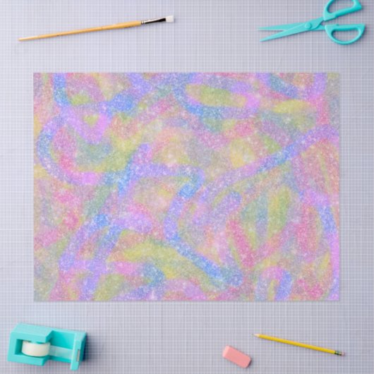 Wapenweefsel - Sparkly Pastel Rainbow Tissuepapier (Craft)
