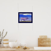 Wapiti (Eland) Aan Het Meer Poster (Keuken)