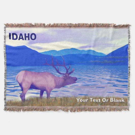Wapiti (Elk) By The Lake Deken (Voorkant)