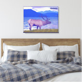 Wapiti (Elk) van het meer Canvas Afdruk (Insitu (Slaapkamer))