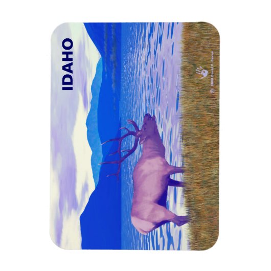 Wapiti (Elk) van het meer Magneet (Verticaal)