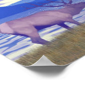 Wapiti (Elk) van het meer Poster (Hoek)