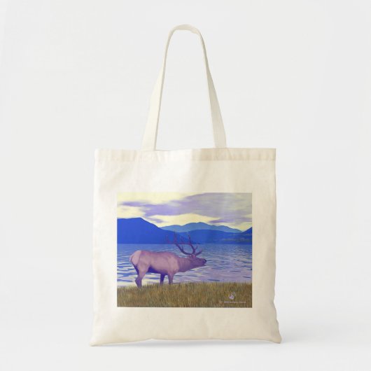 Wapiti (Elk) van het meer Tote Bag (Voorkant)
