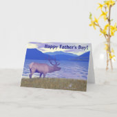 Wapiti (Elk) van het meer van Vaderdag Kaart (Gele Bloem)