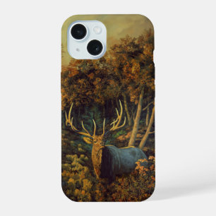 Wapitihengst in de herfst iPhone 15 case
