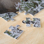 Wapitiherten in de sneeuw roepend, buguilen, Yello Legpuzzel (Zijkant)