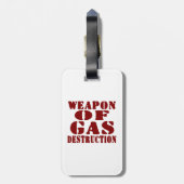 Wapon van de gasvernietiging bagagelabel (Achterkant verticaal)