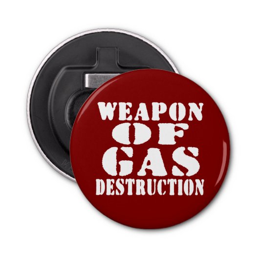 Wapon van de gasvernietiging button flesopener (Voorkant)