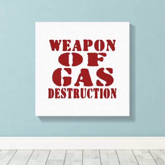 Wapon van de gasvernietiging canvas afdruk (Insitu (Houten vloer))