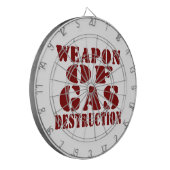 Wapon van de gasvernietiging dartbord (Voorkant Links)