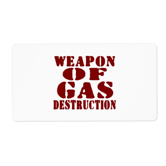 Wapon van de gasvernietiging etiket (Voorkant)