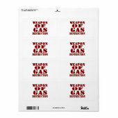Wapon van de gasvernietiging etiket (Full Sheet)