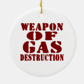 Wapon van de gasvernietiging keramisch ornament (Achterkant)