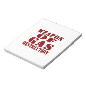 Wapon van de gasvernietiging notitieblok (Linkerzijde)