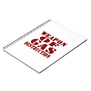 Wapon van de gasvernietiging notitieboek