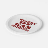 Wapon van de gasvernietiging papieren bordje (Gekanteld)