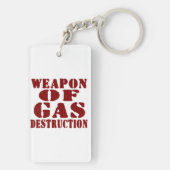 Wapon van de gasvernietiging sleutelhanger (achterkant)