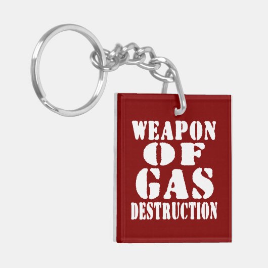 Wapon van de gasvernietiging sleutelhanger (Voorkant Links)