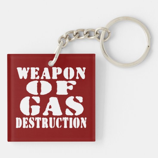 Wapon van de gasvernietiging sleutelhanger (Achterkant)