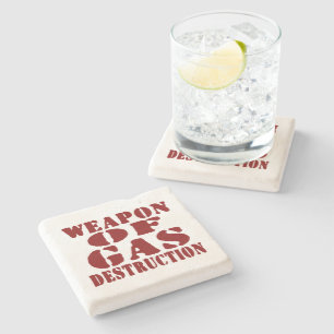 Wapon van de gasvernietiging stenen onderzetter