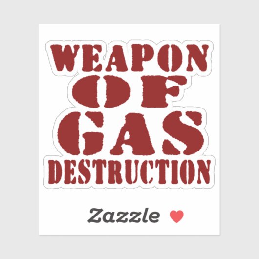 Wapon van de gasvernietiging sticker (Vel)