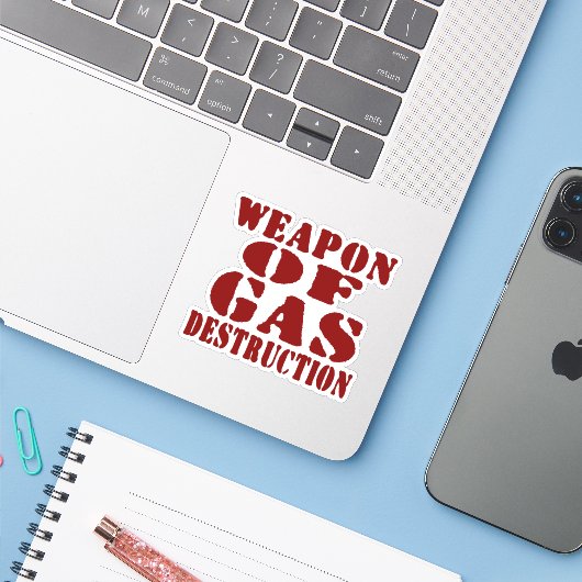 Wapon van de gasvernietiging sticker (Laptop met iPhone)
