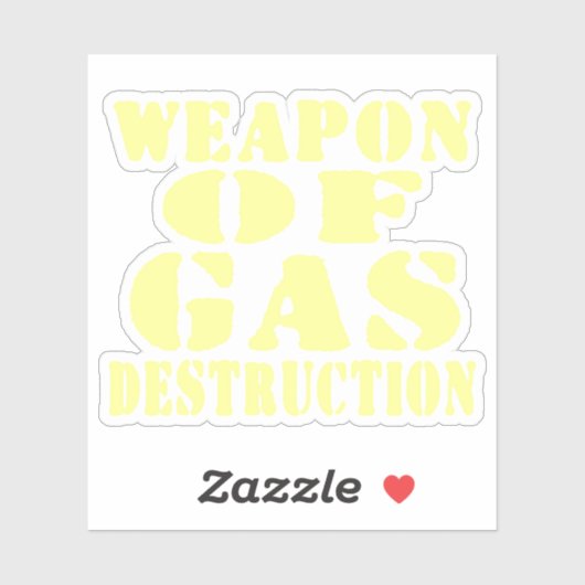 Wapon van de gasvernietiging sticker (Vel)