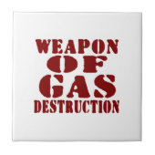 Wapon van de gasvernietiging tegeltje (Voorkant)
