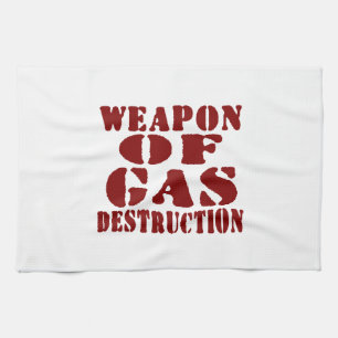 Wapon van de gasvernietiging theedoek