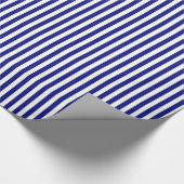 Wappapier met witte en blauwe streping cadeaupapier (Hoek)