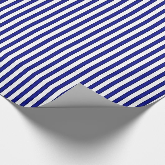 Wappapier met witte en blauwe streping cadeaupapier (Hoek)