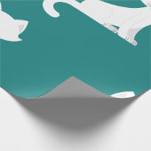 Wappapier met witte kat cadeaupapier