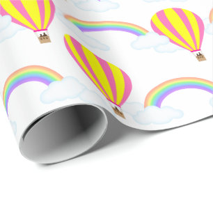 Wappapier voor hot-luchtballonnen - Witte achtergr Cadeaupapier