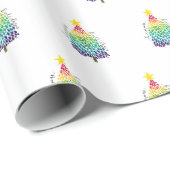 Wappapier voor regenboogkerstbomen cadeaupapier (Rol Hoek)