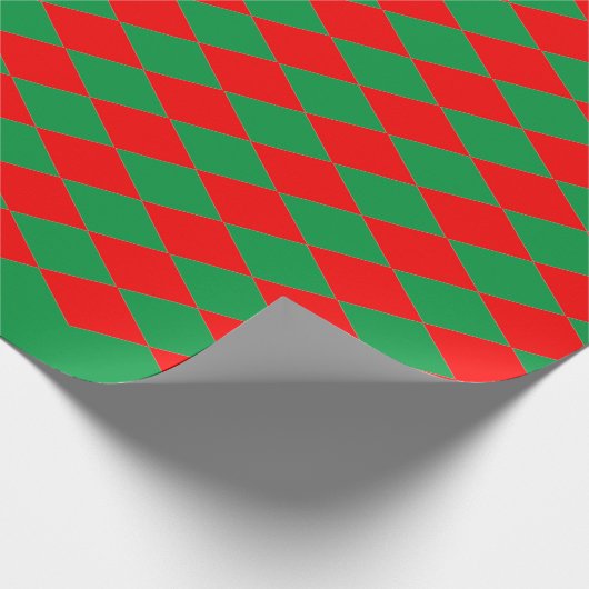 Wappapier voor RODE EN GROENE DIAMOND CHRISTMAS Cadeaupapier (Hoek)