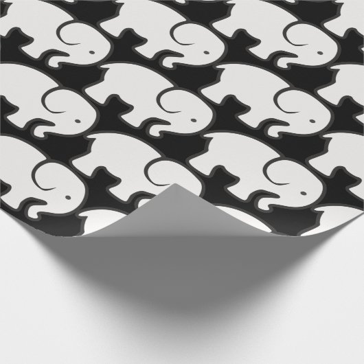 Wappapier voor witte elastische vormgeving cadeaupapier (Hoek)