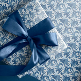 Wappapier voor witte en blauwe patronen cadeaupapier