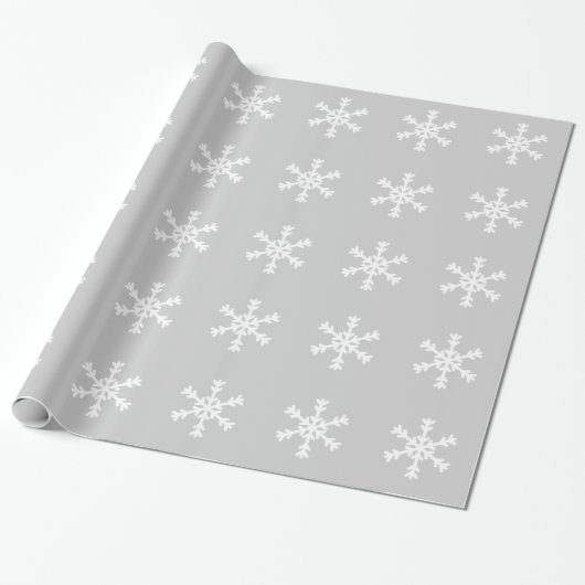 Wappapier voor witte sneeuwvlokken cadeaupapier (Uitgerold)