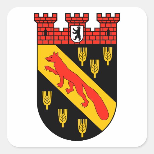 Wappen Berlin-Reinickendorf Vierkante Sticker (Voorkant)