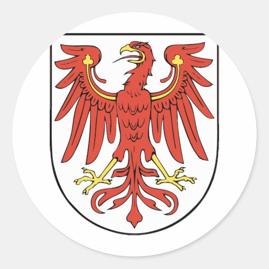 Wappen Brandenburg Ronde Sticker (Voorkant)