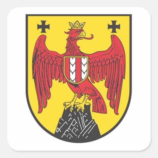 Wappen Burgenland Österreich Vierkante Sticker (Voorkant)