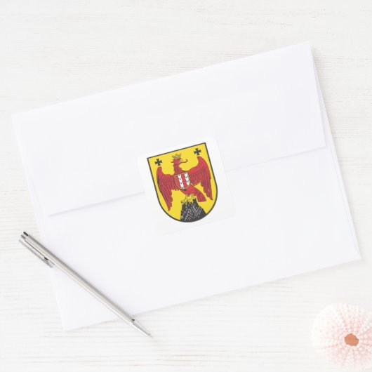 Wappen Burgenland Österreich Vierkante Sticker (Envelop)