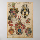 Wappen der Bayerischen Ritterschaft 1482 t2 Poster (Voorkant)