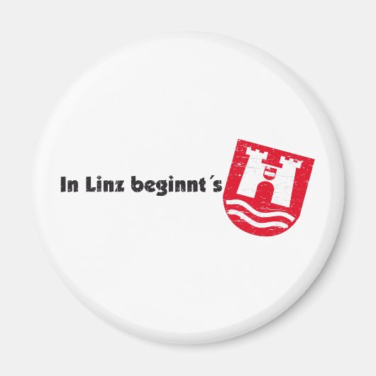 Wappen Österreich Oberösterreich In Linz beginnt´s Magneet (Voorkant)