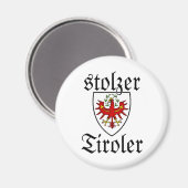 Wappen Österreich Stolzer Tiroler Magneet (Voorkant / Achterkant)
