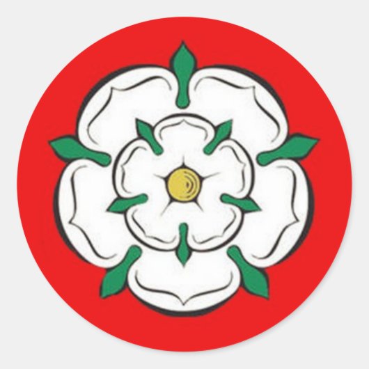 Wappenrose Ronde Sticker (Voorkant)