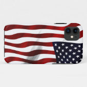 Wapperende Amerikaanse vlag Case-Mate iPhone Case (Achterkant (horizontaal))