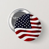 Wapperende Amerikaanse vlag Ronde Button 5,7 Cm (Voorkant /achterkant)