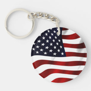 Wapperende Amerikaanse vlag Sleutelhanger