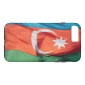 Wapperende vlag van Azerbeidzjan Case-Mate iPhone Case (Achterkant (Horizontaal))
